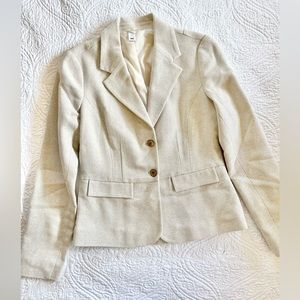 Gorgeous cream and gold metallic Old Navy blazer ✨